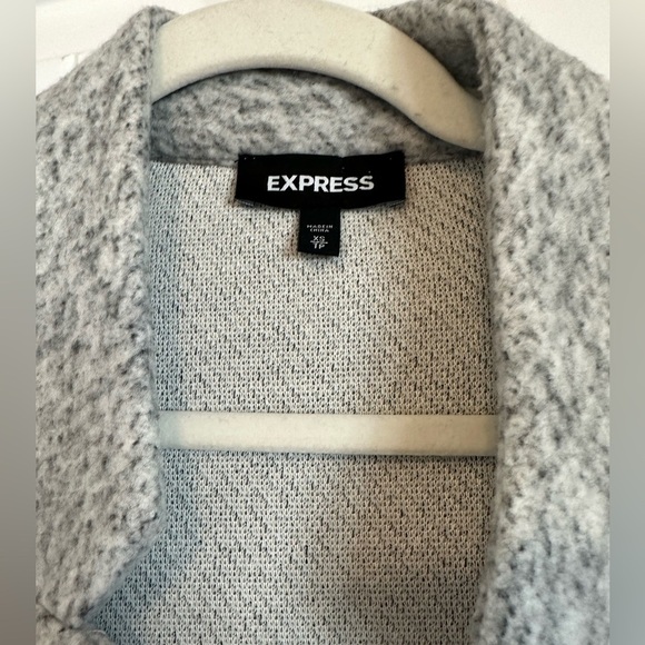 Express light gray open front sweater jacket / cardigan coat - super soft XS - Picture 2 of 9